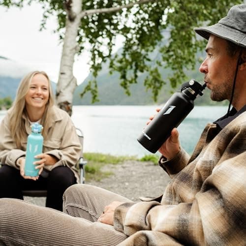 Super Sparrow Thermobecher für Sport und Outdoor - 500ml, 750ml - BPA-Frei, ClimatePartner certified - FlipFlow Trinkfla