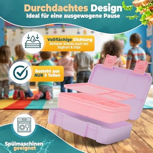 Kinder Brotdose mit Fächern Auslaufsicher & BPA frei
| Vesperbox Kinder Bento Box mit Fächern
| Frühstücksbox Kinder Br