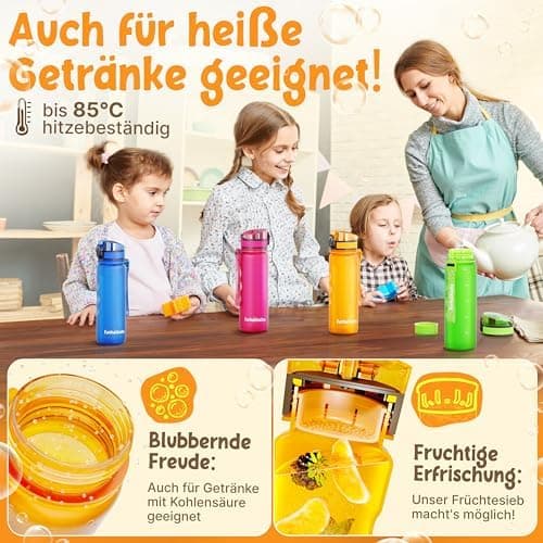 Nur für Funkelfuchs Trinkflaschen passende Ersatzdeckel 500ml (grün) - Luxus Design und Dauerhaftigkeit