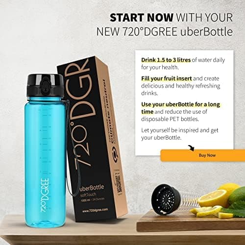 720°DGREE uberBottle Trinkflasche SoftTouch 500ml - Auslaufsicher, BPA-Frei - für Sport und Outdoor-Aktivitäten - Climat