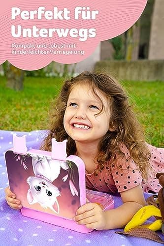 Jarlson® Brotdose Kinder mit Fächern - TONI Lunchbox - Auslaufdurchfall-Sicher – Jausenbox für Kindergarten und Schule -