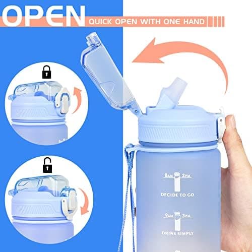 CodiCile Trinkflasche 1L - Ideal für Outdoor Aktivitäten mit Zeitmarkierung und Strohhalm
| CodiCile 1L Trinkflasche St