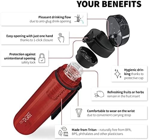 720°DGREE uberBottle Trinkflasche SoftTouch 500ml - Auslaufsicher, BPA-Frei - für Sport und Outdoor-Aktivitäten - Climat