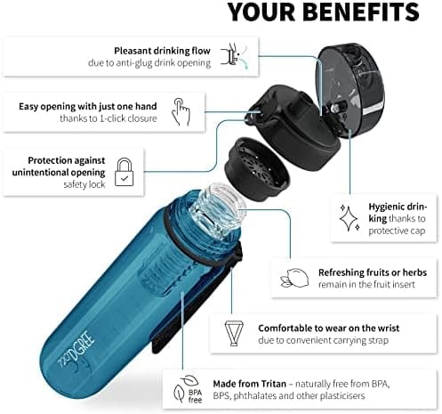 720°DGREE uberBottle Trinkflasche SoftTouch 500ml - Auslaufsicher, BPA-Frei - für Sport und Outdoor-Aktivitäten - Climat