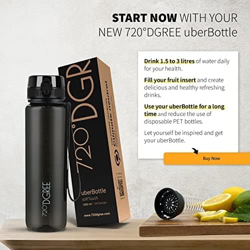 720°DGREE uberBottle Trinkflasche SoftTouch 500ml - Auslaufsicher, BPA-Frei - für Sport und Outdoor-Aktivitäten - Climat