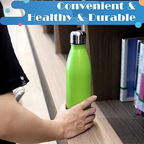 BOGI Doppelwandige Thermosflasche Edelstahl Trinkflasche Kinder Trinkflasche Schule Himmelblau Pink
