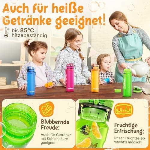 Nur für Funkelfuchs Trinkflaschen passende Ersatzdeckel 500ml (grün) - Luxus Design und Dauerhaftigkeit