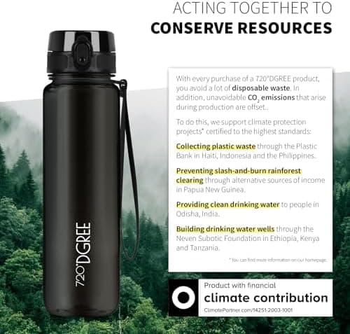 720°DGREE uberBottle Trinkflasche SoftTouch 500ml - Auslaufsicher, BPA-Frei - für Sport und Outdoor-Aktivitäten - Climat