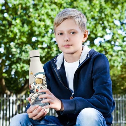Grsta Trinkflasche 500ml, BPA-freie Edelstahlflasche für Kinder, ideale Wasserspeicherung bei Kalt&warm