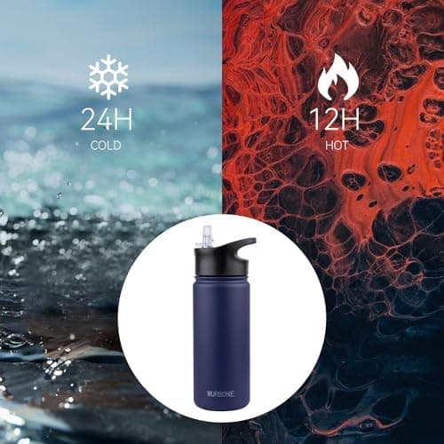 Edelstahl Trinkflasche 1.2L BPAfrei-Thermoskanne-Vakuum Doppelwandisolierung für Sport Campings-Reise-Kohlensäure Geeign
