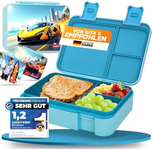 Kinder Brotdose mit Fächern Auslaufsicher & BPA frei
| Vesperbox Kinder Bento Box mit Fächern
| Frühstücksbox Kinder Br