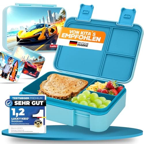 Kinder Brotdose mit Fächern Auslaufsicher & BPA frei
| Vesperbox Kinder Bento Box mit Fächern
| Frühstücksbox Kinder Br