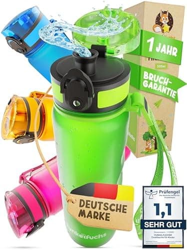 Nur für Funkelfuchs Trinkflaschen passende Ersatzdeckel 500ml (grün) - Luxus Design und Dauerhaftigkeit