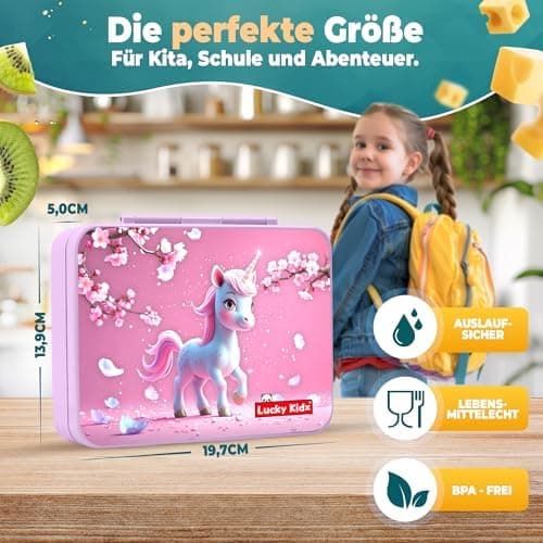 Kinder Brotdose mit Fächern Auslaufsicher & BPA frei
| Vesperbox Kinder Bento Box mit Fächern
| Frühstücksbox Kinder Br