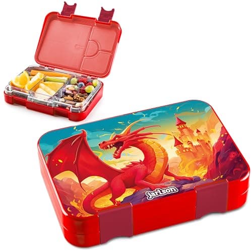Jarlson® Brotdose Kinder mit Fächern - TONI Lunchbox - Auslaufdurchfall-Sicher – Jausenbox für Kindergarten und Schule -