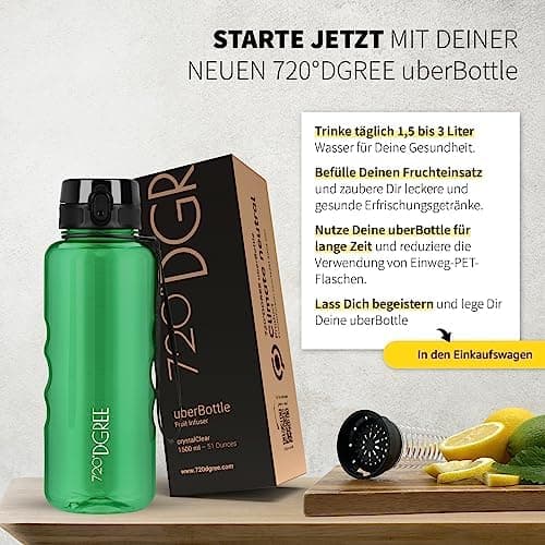 720°DGREE uberBottle Trinkflasche SoftTouch 500ml - Auslaufsicher, BPA-Frei - für Sport und Outdoor-Aktivitäten - Climat
