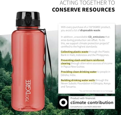 720°DGREE uberBottle Trinkflasche SoftTouch 500ml - Auslaufsicher, BPA-Frei - für Sport und Outdoor-Aktivitäten - Climat