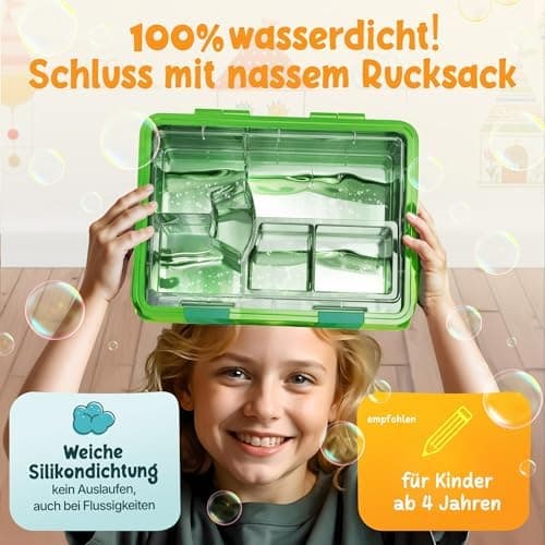 Kinder Brotdose Mondschein – Lila Fächer – 800ml – Schule & Kindergarten - BPA frei  
Kinder Brotdose Mondschein – Lila