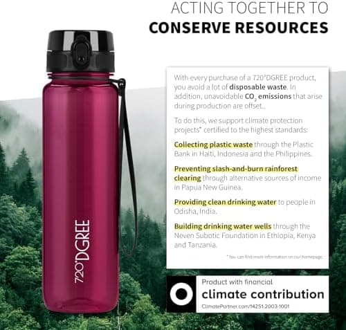 720°DGREE uberBottle Trinkflasche SoftTouch 500ml - Auslaufsicher, BPA-Frei - für Sport und Outdoor-Aktivitäten - Climat
