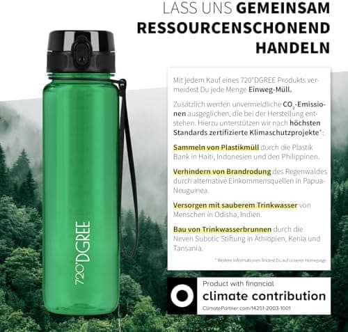 720°DGREE uberBottle Trinkflasche SoftTouch 500ml - Auslaufsicher, BPA-Frei - für Sport und Outdoor-Aktivitäten - Climat