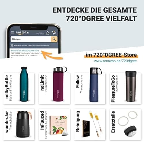 720°DGREE uberBottle Trinkflasche SoftTouch 500ml - Auslaufsicher, BPA-Frei - für Sport und Outdoor-Aktivitäten - Climat