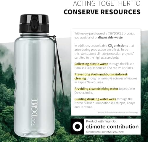 720°DGREE uberBottle Trinkflasche SoftTouch 500ml - Auslaufsicher, BPA-Frei - für Sport und Outdoor-Aktivitäten - Climat