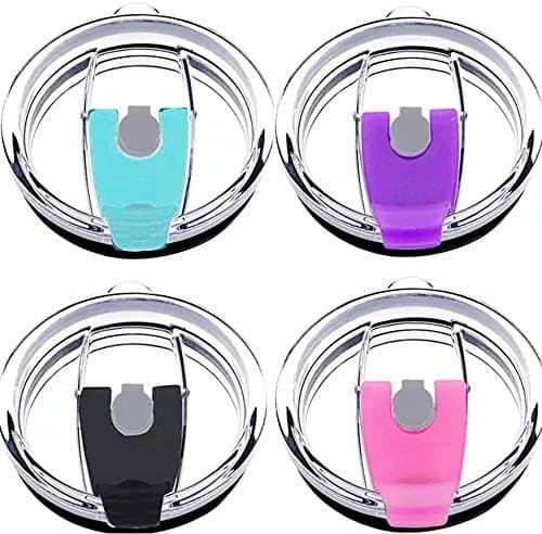 Ersatzdeckel für 56-ml-Becher - Spritzwasserfest, auslaufsicher und strohhalmfreundlich 20 oz Black Double Hole