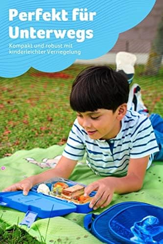 Jarlson® Brotdose Kinder mit Fächern - TONI Lunchbox - Auslaufdurchfall-Sicher – Jausenbox für Kindergarten und Schule -