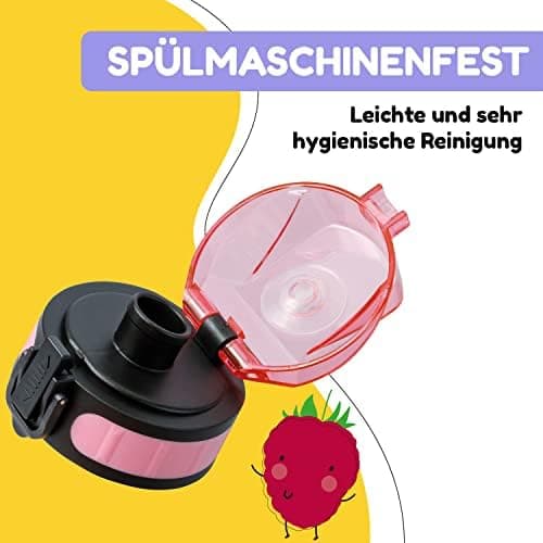 SCHMATZFATZ Trinkflaschen Ersatzdeckel, BPA-Freier Auslaufsicherer Verschluss für Sport-Trinkflaschen, Pink
| SCHMATZFA