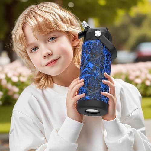 Edelstahl Trinkflasche Meeresjungfrau 550ml BPA Frei Auslaufsicher Thermosflaschefür Kinder und Erwachsene - Sport, Schu