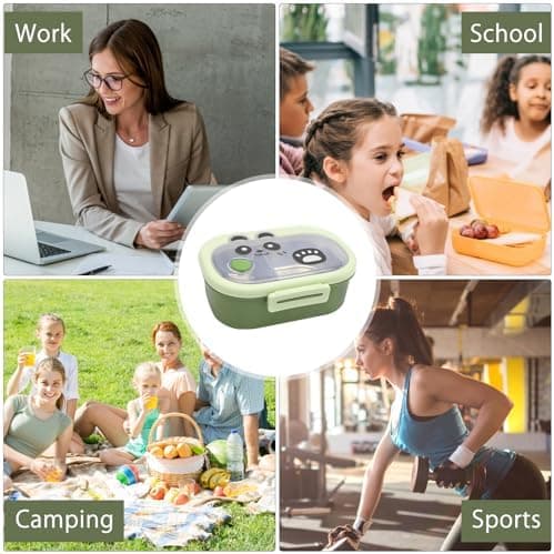 Edelstahl Brotdose Kinder mit 2 Fächern Panda Motiv für Schule und Kindergarten
Edelstahl Brotdose Kinder mit Trennwand