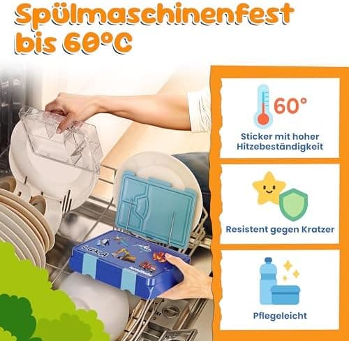 Kinder Brotdose Mondschein – Lila Fächer – 800ml – Schule & Kindergarten - BPA frei  
Kinder Brotdose Mondschein – Lila