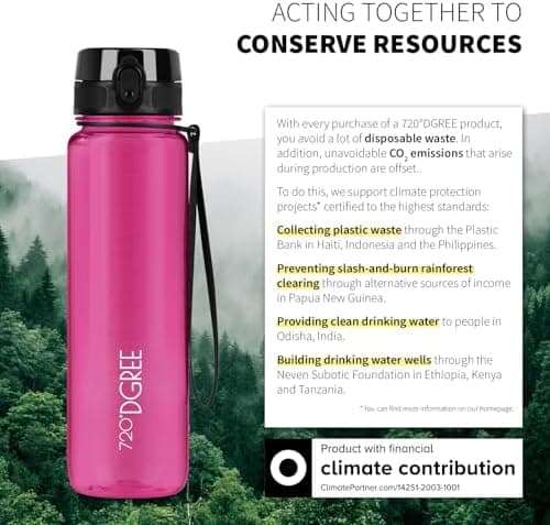 720°DGREE uberBottle Trinkflasche SoftTouch 500ml - Auslaufsicher, BPA-Frei - für Sport und Outdoor-Aktivitäten - Climat