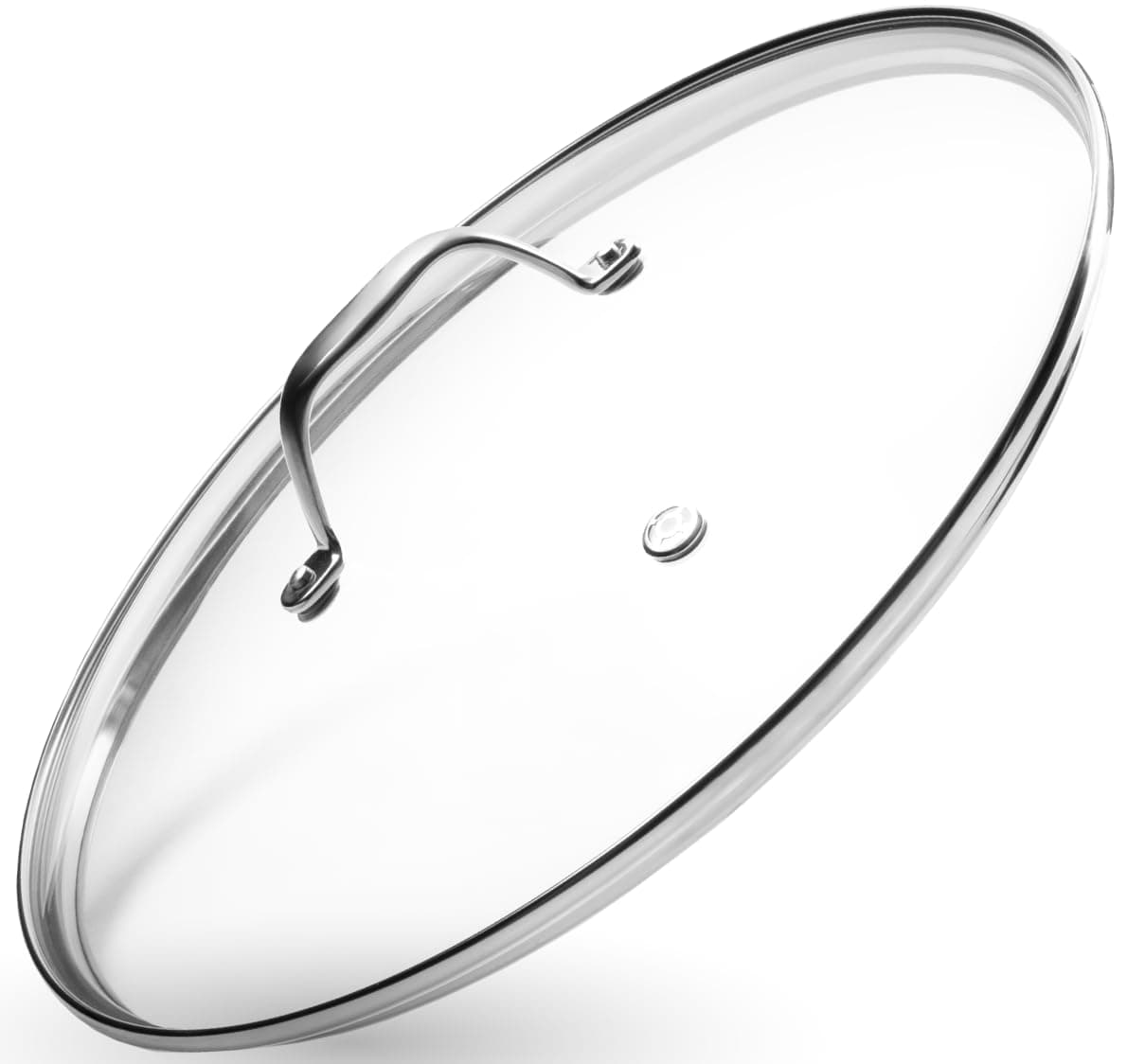 Hartglas-Topfdeckel 32cm | Passend Für Pfannen & Töpfe | Hitzebeständig Bis 250°C | Dampfventil Inklusive | Spülmaschine