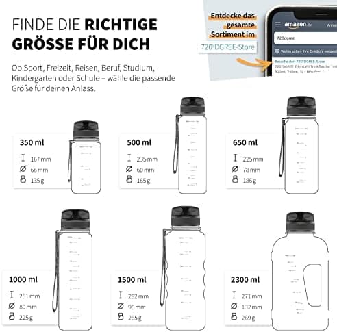 720°DGREE uberBottle Trinkflasche SoftTouch 500ml - Auslaufsicher, BPA-Frei - für Sport und Outdoor-Aktivitäten - Climat