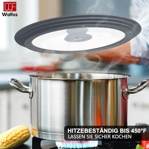 Walfos Universaldeckel Ø 28, 26 und 24 - Hitzebeständige Topfdeckel für Töpfe und Pfannen
| Walfos Hitzebeständige Univ