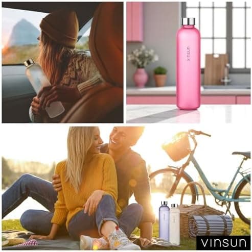 VINSUN Trinkflasche 1000ml - auslaufsicher, BPA frei, Tritan - Leichte Wasserflasche für Sport und Outdoor activities -