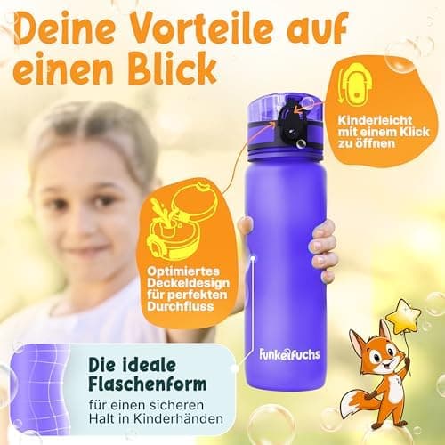 Nur für Funkelfuchs Trinkflaschen passende Ersatzdeckel 500ml (grün) - Luxus Design und Dauerhaftigkeit