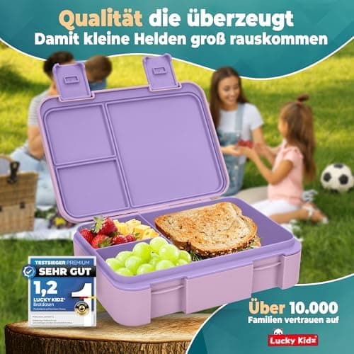 Kinder Brotdose mit Fächern Auslaufsicher & BPA frei
| Vesperbox Kinder Bento Box mit Fächern
| Frühstücksbox Kinder Br