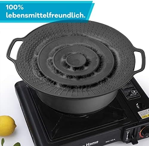 NetroxHome - Überkochschutz Topfdeckel - Spülmaschinenfest - Überlaufschutz für Töpfe Ø 15-25 cm - Pfannen_SPRitzschutz