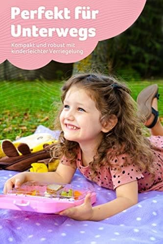 Jarlson® Brotdose Kinder mit Fächern - TONI Lunchbox - Auslaufdurchfall-Sicher – Jausenbox für Kindergarten und Schule -