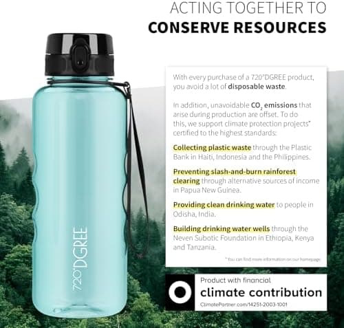 720°DGREE uberBottle Trinkflasche SoftTouch 500ml - Auslaufsicher, BPA-Frei - für Sport und Outdoor-Aktivitäten - Climat
