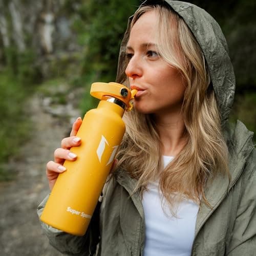 Super Sparrow Thermobecher für Sport und Outdoor - 500ml, 750ml - BPA-Frei, ClimatePartner certified - FlipFlow Trinkfla