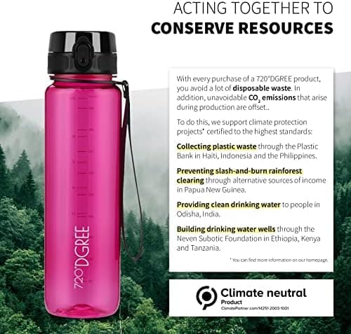 720°DGREE uberBottle Trinkflasche SoftTouch 500ml - Auslaufsicher, BPA-Frei - für Sport und Outdoor-Aktivitäten - Climat