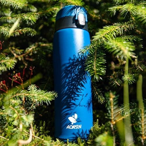 AORIN Trinkflasche Edelstahl 18/8, 500ml, BPA-Frei, Doppelwandig Isolierflasche für Sport, Schule und Outdooraktivitäten
