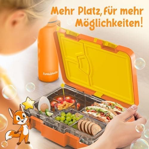 Kinder Brotdose Mondschein – Lila Fächer – 800ml – Schule & Kindergarten - BPA frei  
Kinder Brotdose Mondschein – Lila