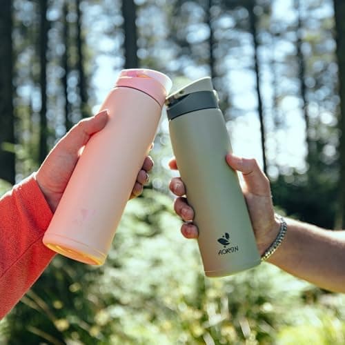 AORIN Trinkflasche Edelstahl 18/8, 500ml, BPA-Frei, Doppelwandig Isolierflasche für Sport, Schule und Outdooraktivitäten