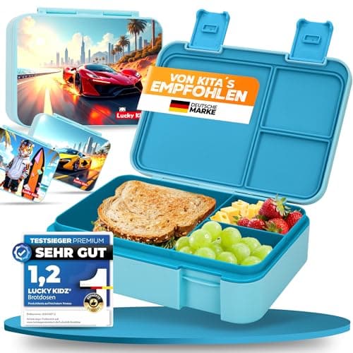Kinder Brotdose mit Fächern Auslaufsicher & BPA frei
| Vesperbox Kinder Bento Box mit Fächern
| Frühstücksbox Kinder Br