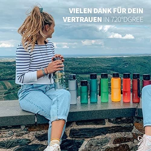 720°DGREE uberBottle Trinkflasche SoftTouch 500ml - Auslaufsicher, BPA-Frei - für Sport und Outdoor-Aktivitäten - Climat