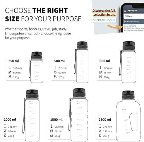 720°DGREE uberBottle Trinkflasche SoftTouch 500ml - Auslaufsicher, BPA-Frei - für Sport und Outdoor-Aktivitäten - Climat
